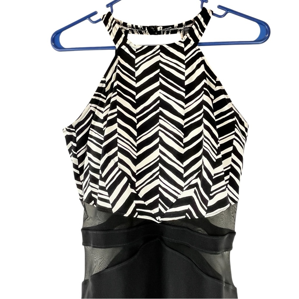 Profile by Gottex Marble Print One-Piece Swimsuit Black White Sz 14 - Picture 7 of 14